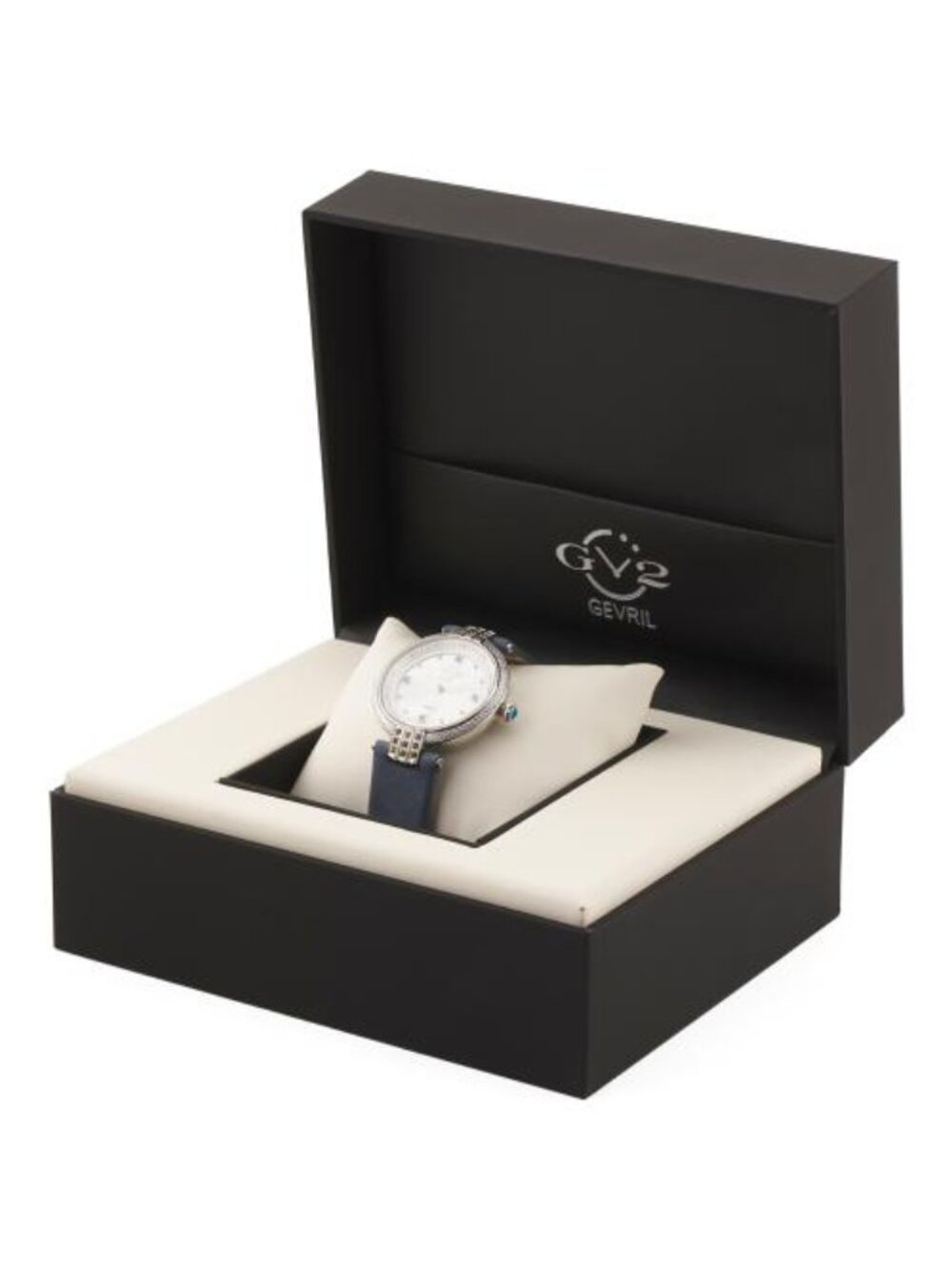 GV2 BY GEVRIL Women's Swiss Made Matera Suede Strap Diamond Bezel Watch - Picture 3 of 7